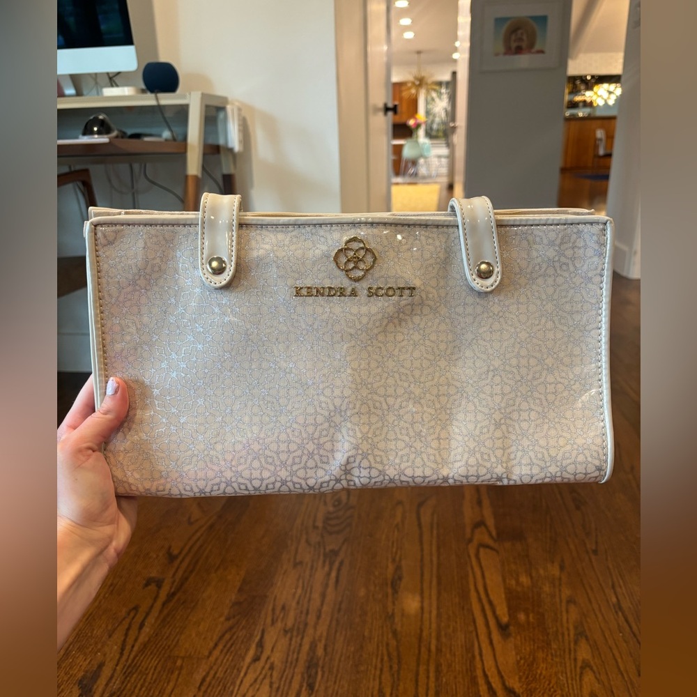 Kendra Scott Cream Jewelry Travel Tote